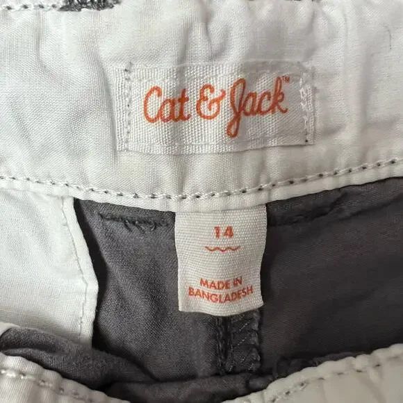 Cat & Jack Cargo Shorts Boys Youth Size 14 Grey - Picture 4 of 6